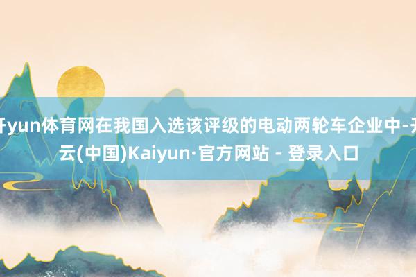开yun体育网在我国入选该评级的电动两轮车企业中-开云(中国)Kaiyun·官方网站 - 登录入口