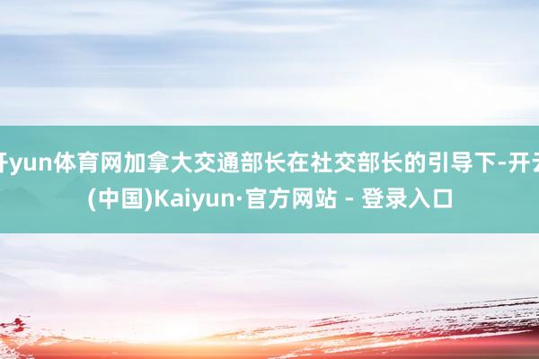 开yun体育网加拿大交通部长在社交部长的引导下-开云(中国)Kaiyun·官方网站 - 登录入口