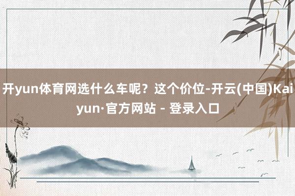 开yun体育网选什么车呢？这个价位-开云(中国)Kaiyun·官方网站 - 登录入口