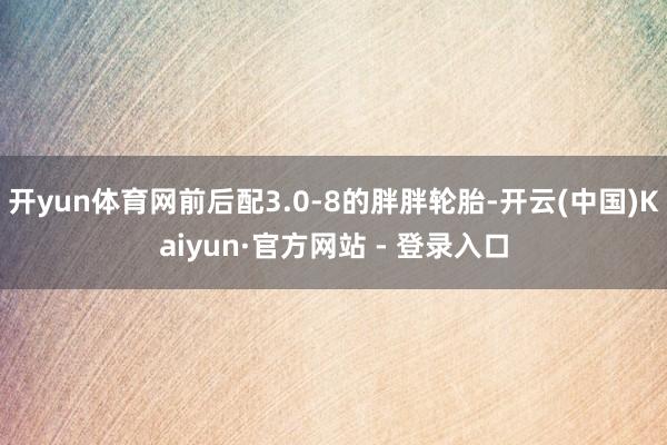 开yun体育网前后配3.0-8的胖胖轮胎-开云(中国)Kaiyun·官方网站 - 登录入口