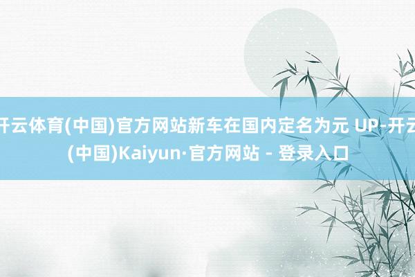 开云体育(中国)官方网站新车在国内定名为元 UP-开云(中国)Kaiyun·官方网站 - 登录入口