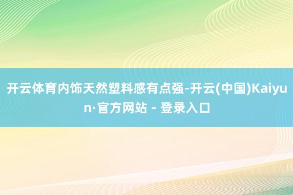 开云体育内饰天然塑料感有点强-开云(中国)Kaiyun·官方网站 - 登录入口
