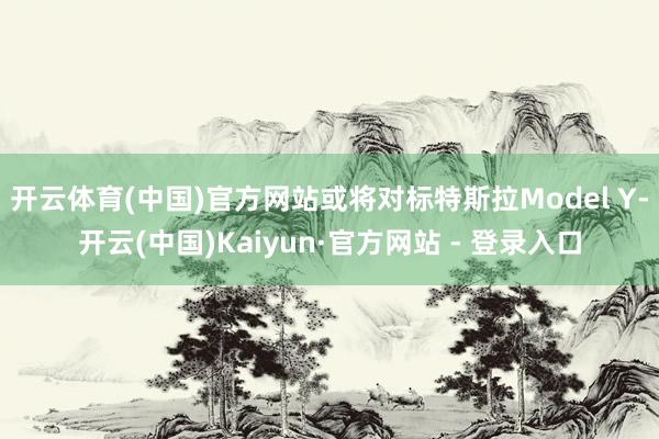 开云体育(中国)官方网站或将对标特斯拉Model Y-开云(中国)Kaiyun·官方网站 - 登录入口