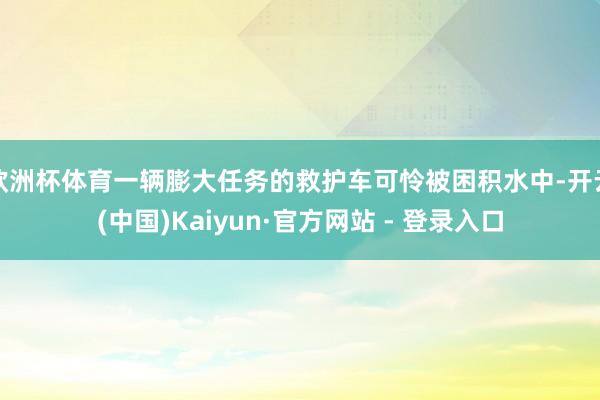 欧洲杯体育一辆膨大任务的救护车可怜被困积水中-开云(中国)Kaiyun·官方网站 - 登录入口