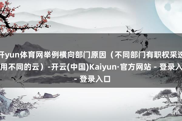 开yun体育网举例横向部门原因（不同部门有职权采选使用不同的云）-开云(中国)Kaiyun·官方网站 - 登录入口