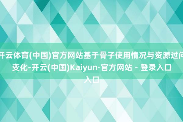 开云体育(中国)官方网站基于骨子使用情况与资源过问变化-开云(中国)Kaiyun·官方网站 - 登录入口