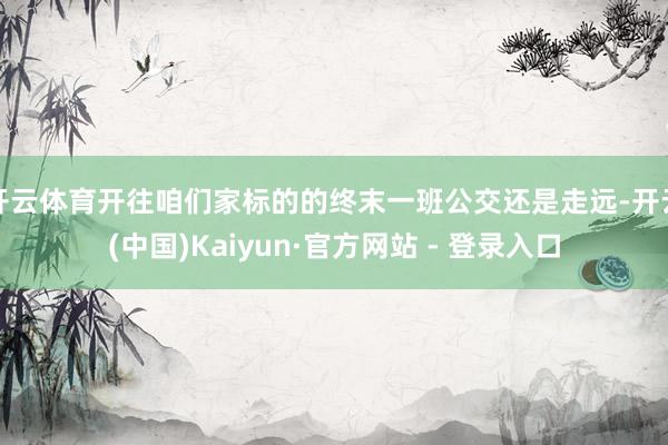 开云体育开往咱们家标的的终末一班公交还是走远-开云(中国)Kaiyun·官方网站 - 登录入口