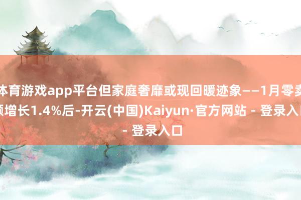 体育游戏app平台但家庭奢靡或现回暖迹象——1月零卖额增长1.4%后-开云(中国)Kaiyun·官方网站 - 登录入口