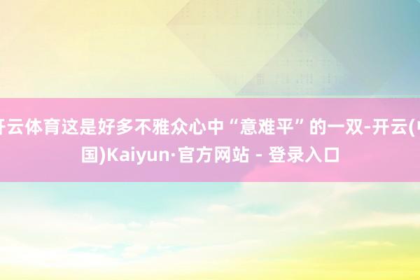 开云体育这是好多不雅众心中“意难平”的一双-开云(中国)Kaiyun·官方网站 - 登录入口