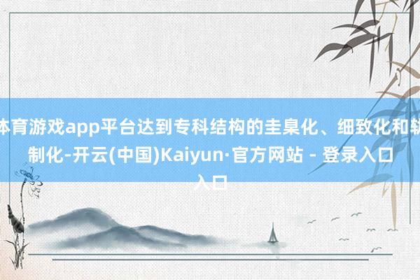 体育游戏app平台达到专科结构的圭臬化、细致化和轨制化-开云(中国)Kaiyun·官方网站 - 登录入口